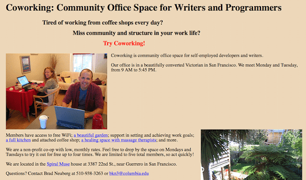 Coworking in 2007